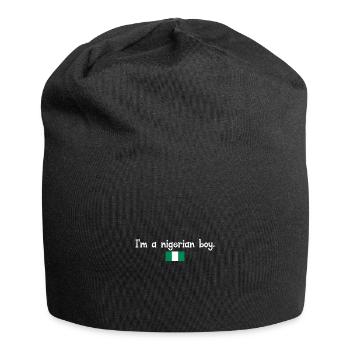 Je suis un garçon nigérian - Bonnet en jersey - noir - Devant