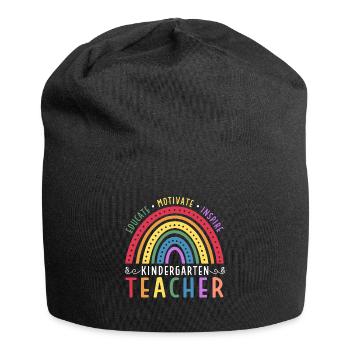 Former une enseignante de maternelle Motivant Inspirant - Bonnet en jersey - noir - Devant