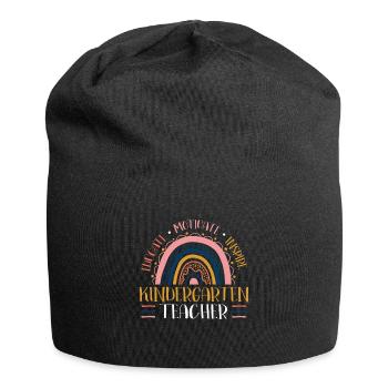 Former une enseignante de maternelle Motivant Inspirant - Bonnet en jersey - noir - Devant