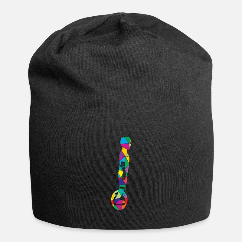Einrad Polygon Einradfahrer - Jersey-Beanie - Schwarz