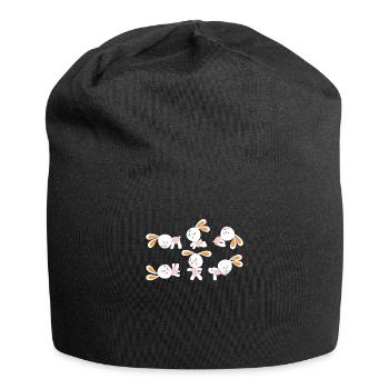 Yoga du lapin - Bonnet en jersey - noir - Devant