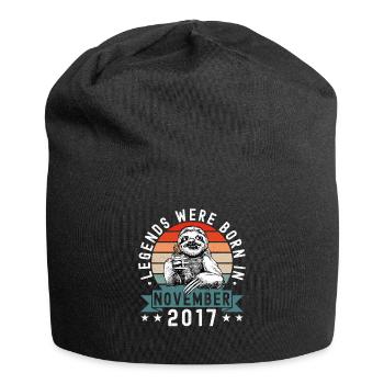 Legends Were Born In November 2017 Faultier Sloth - Jersey Beanie - black - Front