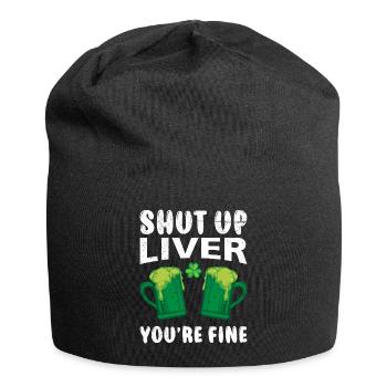 Liver you are ok Beer Ireland St. Patrick's Day - Jersey Beanie - black - Front