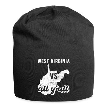 West Virginia all y all gift - Jersey Beanie - black - Front