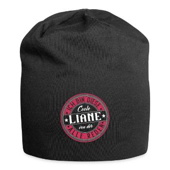 Liane Geschenkidee Geschenk Geburtstag - Jersey-Beanie - Schwarz - Vorne