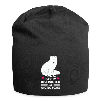 Amoureux du renard arctique - Bonnet en jersey - noir - Devant