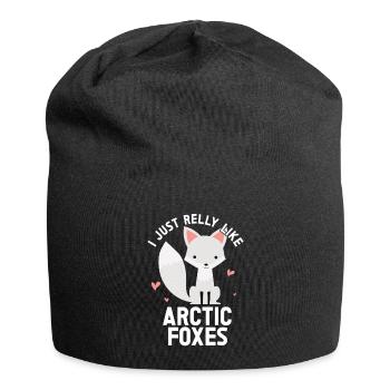 Amoureux du renard arctique - Bonnet en jersey - noir - Devant