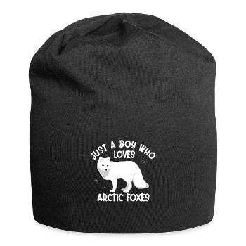Amoureux du renard arctique - Bonnet en jersey - noir - Devant