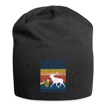 Hunting and beer - Jersey Beanie - black - Front
