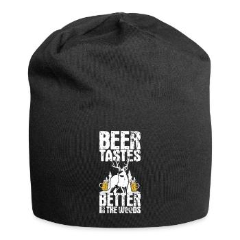 Chasse et bière - Bonnet en jersey - noir - Devant