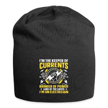 Nous vous allumons toujours électricien - Bonnet en jersey - noir - Devant