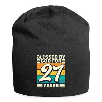 27 Birthday Gift Years Funny Saying - Jersey Beanie - black - Front