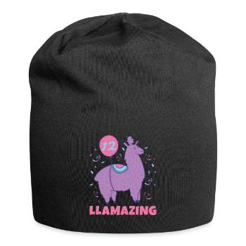 Lama Geschenk Lama Liebhaber Geschenk - Jersey-Beanie - Schwarz - Vorne