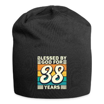 38 Birthday Gift Years Funny Saying - Jersey Beanie - black - Front