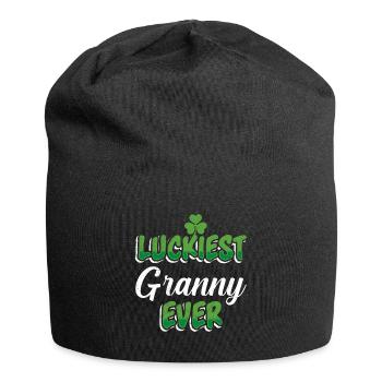 La Saint-Patrick dit la grand-mère la plus chanceuse de tous les temps - Bonnet en jersey - noir - Devant