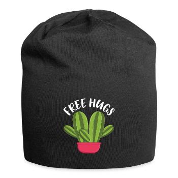 Umarmung Lustiger Kaktus Farmer Garten Hobby Gärtner - Jersey-Beanie - Schwarz - Vorne
