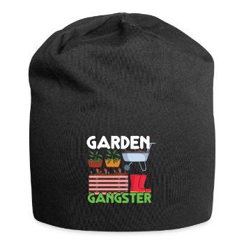 Garten Gangster Pflanzen Bauer Hobbygärtner - Jersey-Beanie - Schwarz - Vorne