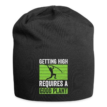 Stabhochspringer Stabhochsprung - Jersey-Beanie - Schwarz - Vorne