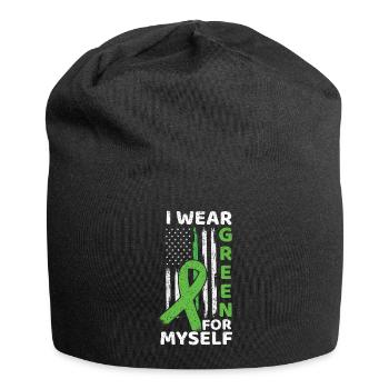 Ich trage Green Kidney Disease Awareness Month - Jersey-Beanie - Schwarz - Vorne