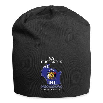 Nichts macht mir Angst Wisconsinite Husband - Jersey-Beanie - Schwarz - Vorne