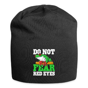 Rainette aux yeux rouges Mignon - Bonnet en jersey - noir - Devant