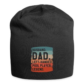 Ehemann Vater Linkshänder Billardspieler Legende - Jersey-Beanie - Schwarz - Vorne
