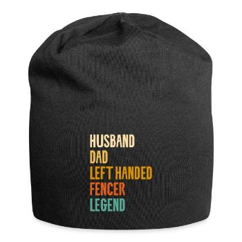 Ehemann Vater Linkshänder Fechter Legende Fechten - Jersey-Beanie - Schwarz - Vorne