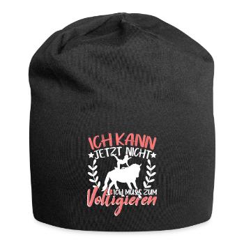 Voltigieren Ich kann jetzt nicht Pferdesport - Jersey-Beanie - Schwarz - Vorne
