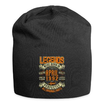 1992 April Geburtstag Legende - Jersey-Beanie - Schwarz - Vorne