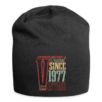 1977 Anniversaire Année de naissance Année de construction Vintage Rétro - Bonnet en jersey - noir - Devant