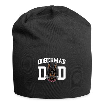 Doberman Papa Doberman Doberman Chiens - Bonnet en jersey - noir - Devant