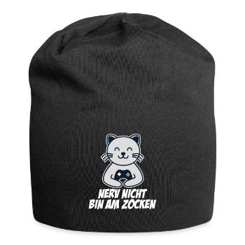 Nerv Nicht Bin Am Zocken - Jersey-Beanie - Schwarz - Vorne