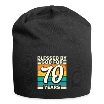 70 Birthday Gift Years Funny Saying - Jersey Beanie - black - Front