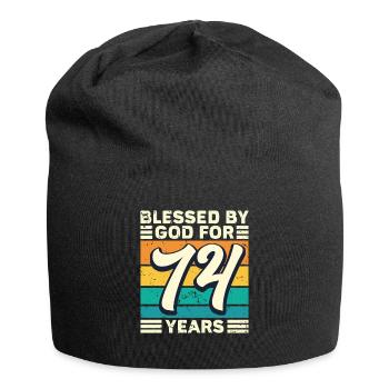 74 années de cadeaux d’anniversaire drôle de dicton - Bonnet en jersey - noir - Devant