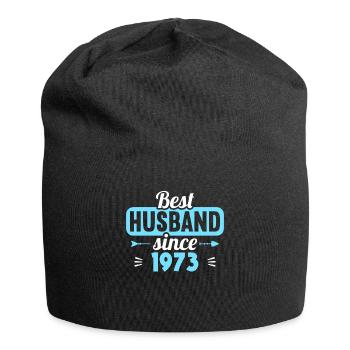 50th Wedding Anniversary Best Husband since 1973 - Jersey Beanie - black - Front