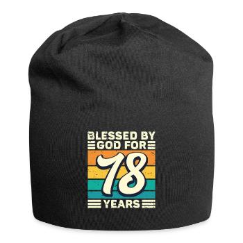 78 Birthday Gift Years Funny Saying - Jersey Beanie - black - Front