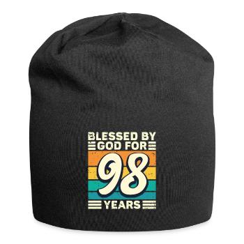 98 Birthday Gift Years Funny Saying - Jersey Beanie - black - Front