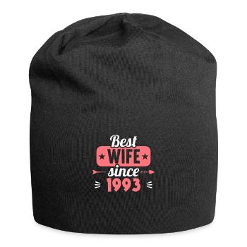 30th Wedding Anniversary Best Wife since 1993 - Jersey Beanie - black - Front