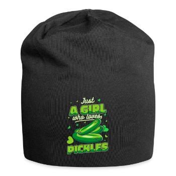 Concombre Concombre Concombre Concombre Aneth alimentaire - Bonnet en jersey - noir - Devant