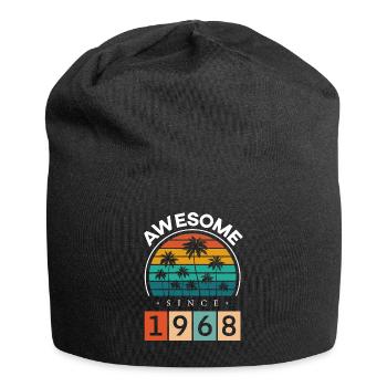 1968 Né Anniversaire Année de naissance Millésime - Bonnet en jersey - noir - Devant