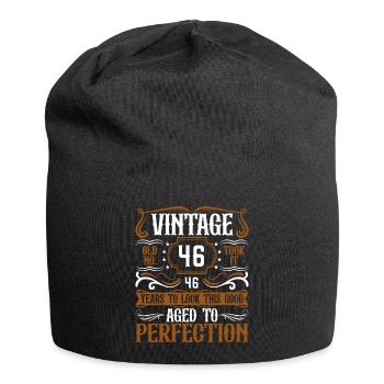 46th Birthday Vintage Retro - Jersey Beanie - black - Front