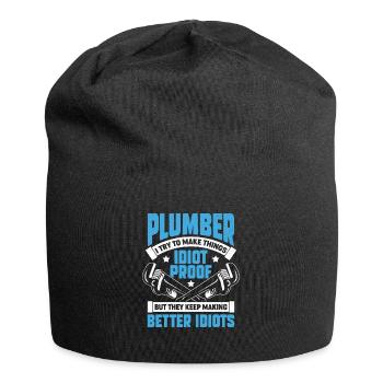 Plombier J’essaie de rendre les choses idiotes à l’épreuve - Bonnet en jersey - noir - Devant