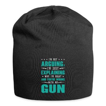 Guns Pistol Lover Gun Owner Shooting - Jersey Beanie - black - Front