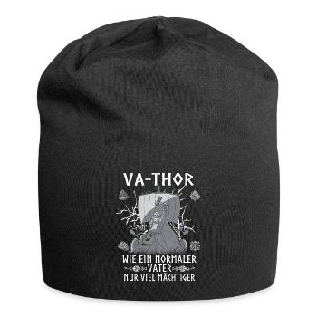 Herren Vathor - Vatertag Vatertagsgeschenk Viking - Jersey-Beanie - Schwarz - Vorne