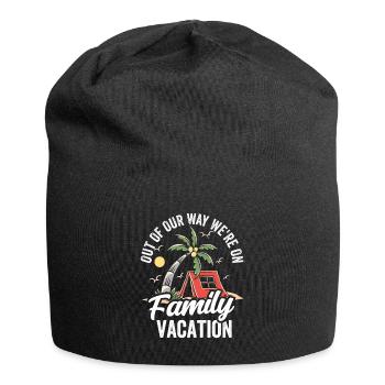 Aus Dem Weg Wir Sind Im Familienurlaub Familie - Jersey-Beanie - Schwarz - Vorne