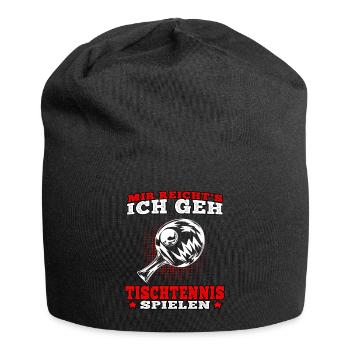 Ich geh Tischtennis spielen Tischtennisspieler - Jersey-Beanie - Schwarz - Vorne