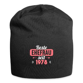 45. Hochzeitstag Beste Ehefrau seit 1978 - Jersey-Beanie - Schwarz - Vorne