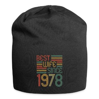 45th Wedding Anniversary Best Wife since 1978 - Jersey Beanie - black - Front