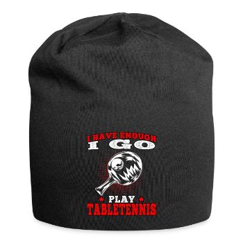 Ich geh Tischtennis spielen Tischtennisspieler - Jersey-Beanie - Schwarz - Vorne