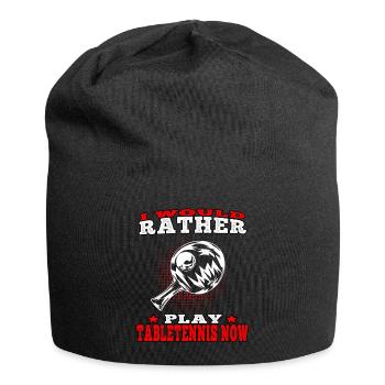 Lieber Tischtennis spielen Tischtennisspieler - Jersey-Beanie - Schwarz - Vorne